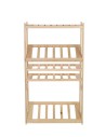 Holzregal Serie LSR ( 124,2 x70x33 cm) , 5 Böden (P1, W2, K2) /Kiefernholz UNBEHANDELT