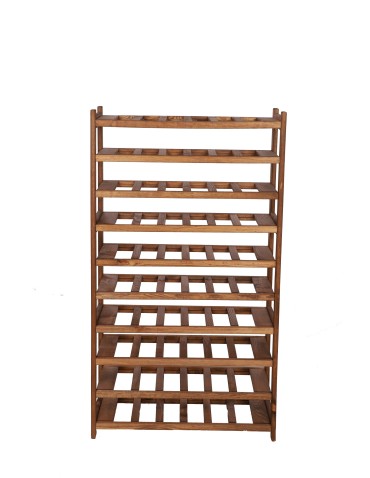 Serie LSR - Holzregal Serie LSR ( 124,2 x70x33 cm) , 10 Böden (P0, W10, K0) /Kiefernholz gebeizt in BRAUN - product 2