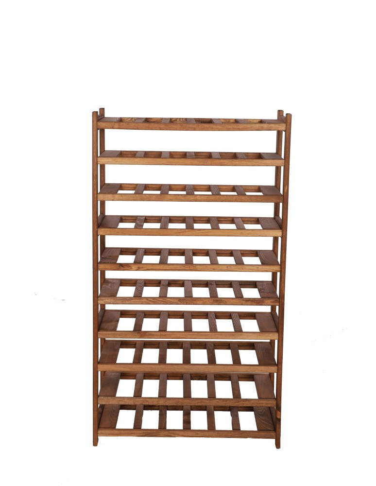 Serie LSR - Holzregal Serie LSR ( 124,2 x70x33 cm) , 10 Böden (P0, W10, K0) /Kiefernholz gebeizt in BRAUN - product new.modo24.de 2