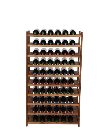 Serie LSR - Holzregal Serie LSR ( 124,2 x70x33 cm) , 10 Böden (P0, W10, K0) /Kiefernholz gebeizt in BRAUN - product 3