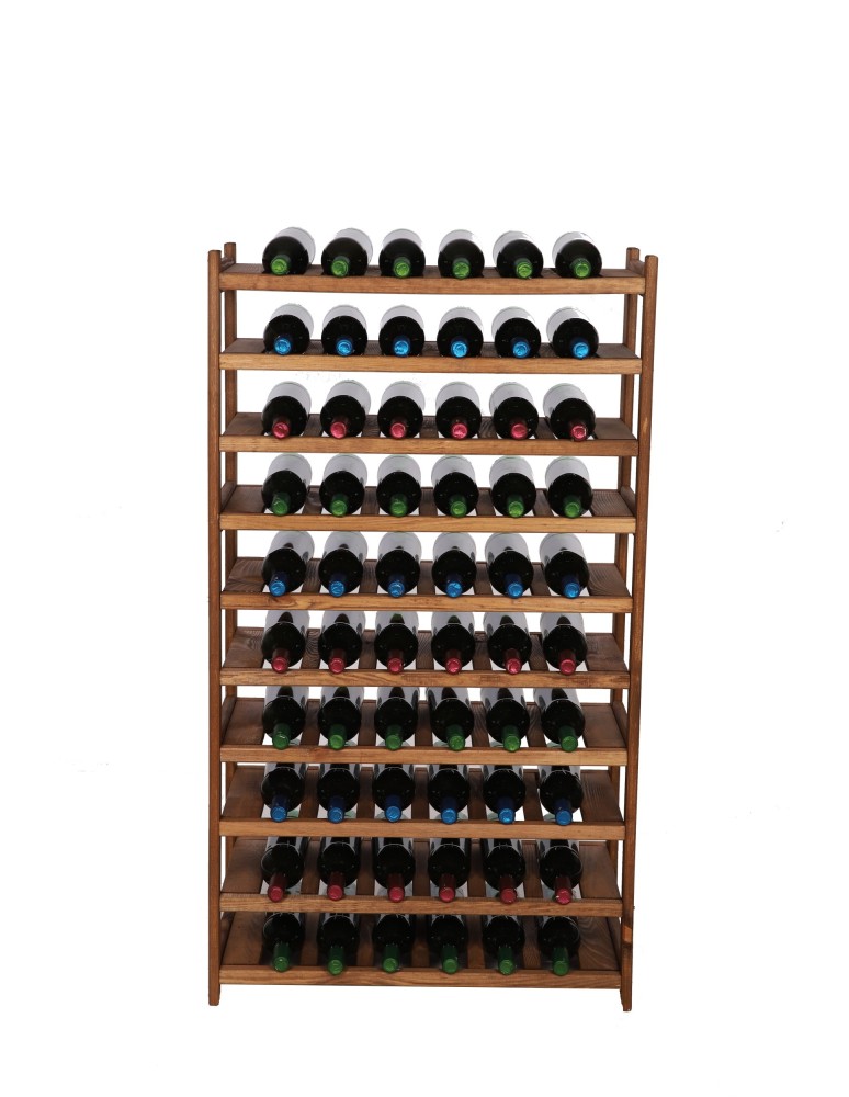 Serie LSR - Holzregal Serie LSR ( 124,2 x70x33 cm) , 10 Böden (P0, W10, K0) /Kiefernholz gebeizt in BRAUN - product new.modo24.de 3