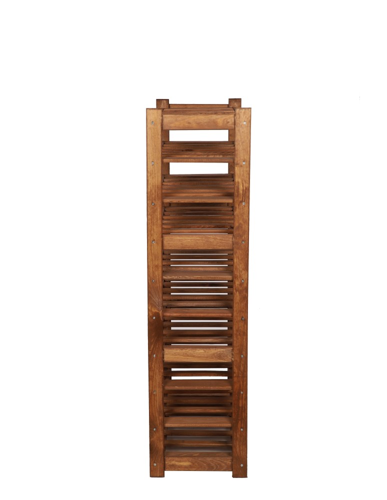 Serie LSR - Holzregal Serie LSR ( 124,2 x70x33 cm) , 10 Böden (P0, W10, K0) /Kiefernholz gebeizt in BRAUN - product new.modo24.de 6