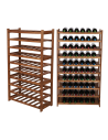 Holzregal Serie LSR ( 124,2 x70x33 cm) , 10 Böden (P0, W10, K0) /Kiefernholz gebeizt in BRAUN