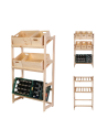 Holzregal Serie LSR ( 124,2 x70x33 cm) , 3 Böden (P0, W0, K3) /Kiefernholz UNBEHANDELT