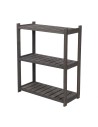Holzregal Serie LSR ( 85,8 x70x33 cm) , 3 Böden (P3, W0, K0) /Kiefernholz gebeizt in GRAU