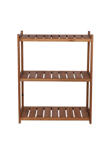 Holzregal Serie LSR ( 85,5 x70x33 cm) , 3 Böden (P3, W0, K0) /Kiefernholz gebeizt in BRAUN