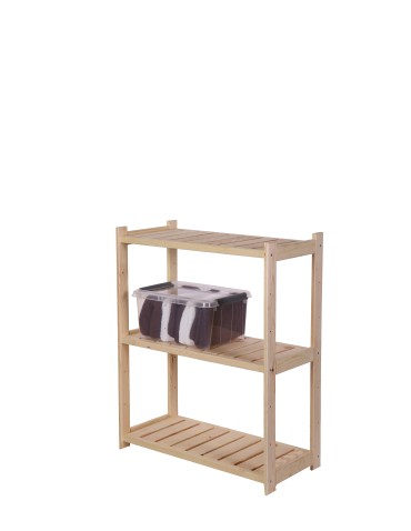 Holzregal Serie LSR ( 85,8 x70x33 cm) , 3 Böden (P3, W0, K0) /Kiefernholz UNBEHANDELT - product 2