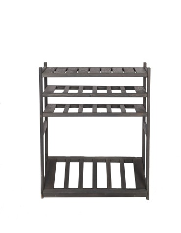 Holzregal Serie LSR ( 85,8 x70x33 cm) , 4 Böden (P1, W2, K1) /Kiefernholz gebeizt in GRAU - produkt 2