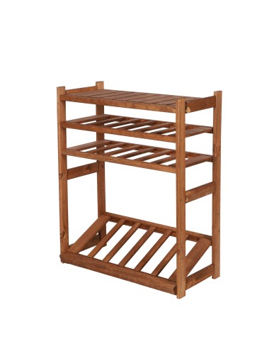 Holzregal Serie LSR ( 85,5 x70x33 cm) , 4 Böden (P1, W2, K1) /Kiefernholz gebeizt in BRAUN - produkt 2