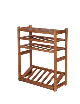 Holzregal Serie LSR ( 85,5 x70x33 cm) , 4 Böden (P1, W2, K1) /Kiefernholz gebeizt in BRAUN - product 2