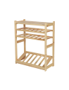 Holzregal Serie LSR ( 85,8 x70x33 cm) , 4 Böden (P1, W2, K1) /Kiefernholz UNBEHANDELT