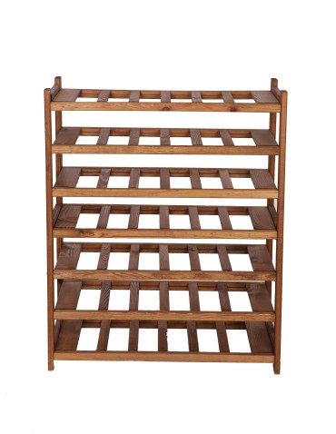 Holzregal Serie LSR ( 85,5 x70x33 cm) , 7 Böden (P0, W7, K0) /Kiefernholz gebeizt in BRAUN - product 2