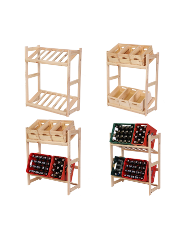 Holzregal Serie LSR ( 85,8 x70x33 cm) , 2 Böden (P0, W0, K2) /Kiefernholz UNBEHANDELT