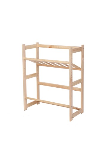 Holzregal Serie LSR ( 85,8 x70x33 cm) , 2 Böden (P0, W0, K2) /Kiefernholz UNBEHANDELT - product 2
