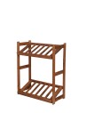 Holzregal Serie LSR ( 85,5 x70x33 cm) , 2 Böden (P0, W0, K2) /Kiefernholz gebeizt in BRAUN