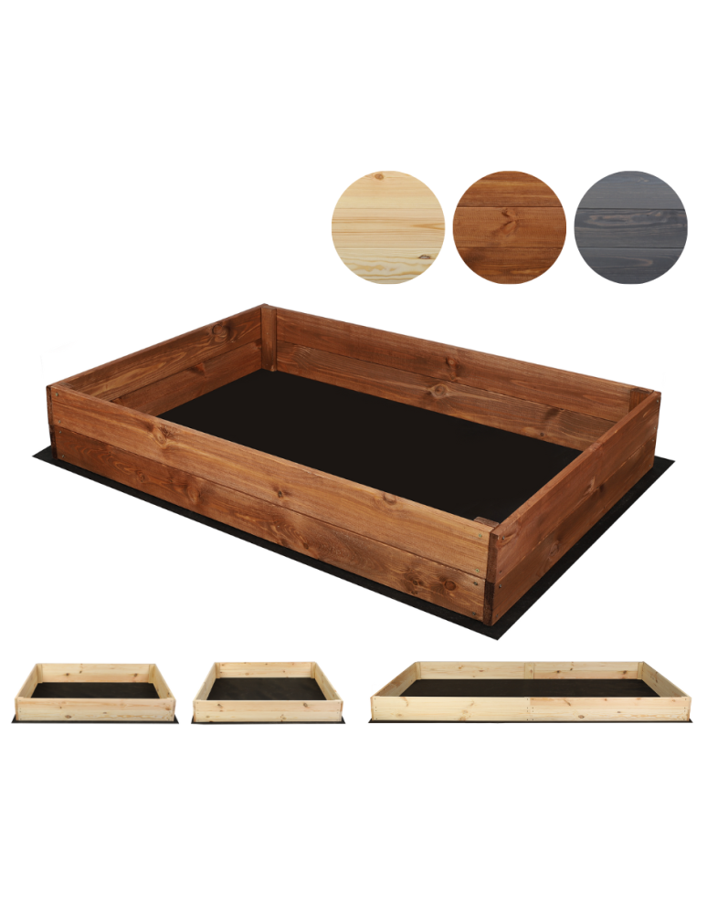 Blumenkasten und Hochbeete - Hochbeet Pflanzkasten Blumenkasten Gemüsebeet Holz Garten ZP06/18x103x80 cm/Kiefernholz gebeizt  Braun - product new.modo24.de 1