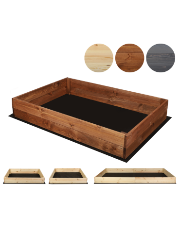 Hochbeet Pflanzkasten Blumenkasten Gemüsebeet Holz Garten ZP06/18x103x100 cm/Kiefernholz gebeizt  Braun