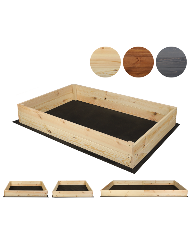 Blumenkasten und Hochbeete - Hochbeet Pflanzkasten Blumenkasten Gemüsebeet Holz Garten ZP06/18x120x80 cm/Kiefernholz  Unbehandelt - product new.modo24.de 1