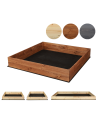 Hochbeet Pflanzkasten Blumenkasten Gemüsebeet Holz Garten ZP06/18x120 x117 cm/Kiefernholz gebeizt  Braun