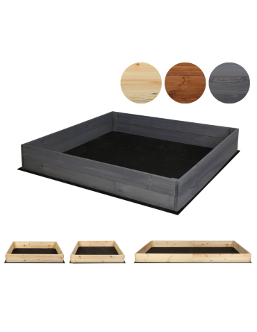 Hochbeet Pflanzkasten Blumenkasten Gemüsebeet Holz Garten ZP06/18x120x117 cm/Kiefernholz gebeizt in GRAU