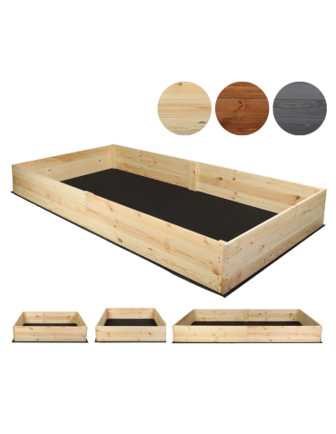Hochbeet Pflanzkasten Blumenkasten Gemüsebeet Holz Garten ZP06/18x163x117cm/Kiefernholz Unbehandelt