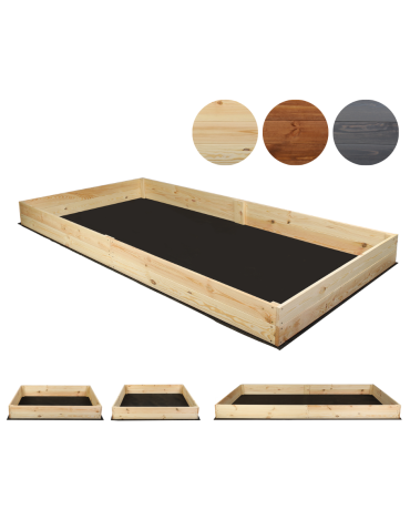 Hochbeet Pflanzkasten Blumenkasten Gemüsebeet Holz Garten ZP06/18x203x117 cm/Kiefernholz Unbehandelt