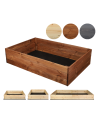 Hochbeet Pflanzkasten Blumenkasten Gemüsebeet Holz Garten ZP06/27x103x80 cm/Kiefernholz gebeizt  Braun