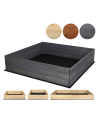 Hochbeet Pflanzkasten Blumenkasten Gemüsebeet Holz Garten ZP06/27x120x80 cm/Kiefernholz gebeizt  GRAU