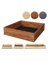Hochbeet Pflanzkasten Blumenkasten Gemüsebeet Holz Garten ZP06/27x120x100cm/Kiefernholz gebeizt  Braun