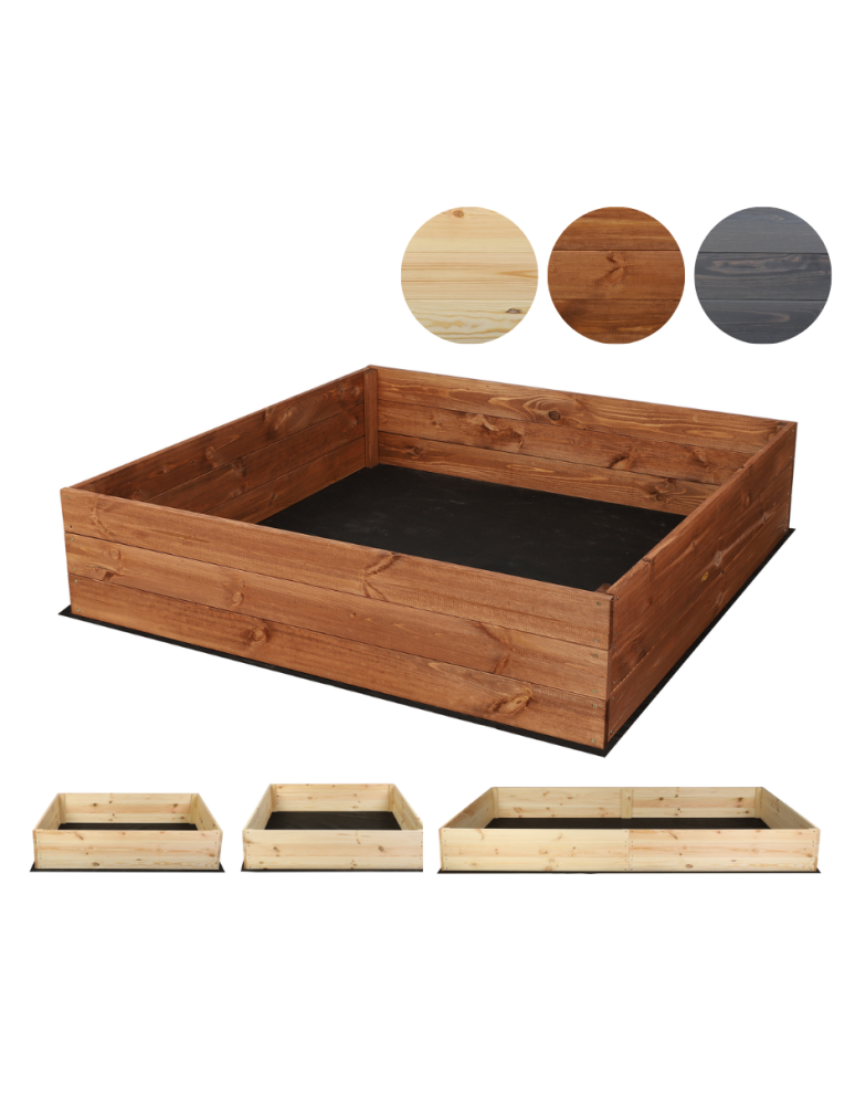 Blumenkasten und Hochbeete - Hochbeet Pflanzkasten Blumenkasten Gemüsebeet Holz Garten ZP06/27x120x117 cm/Kiefernholz gebeizt  Braun - product new.modo24.de 1