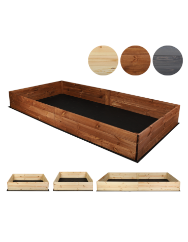 Hochbeet Pflanzkasten Blumenkasten Gemüsebeet Holz Garten ZP06/27x163x117 cm/Kiefernholz gebeizt  Braun