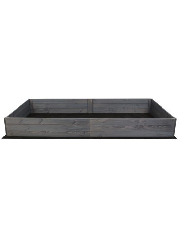 Hochbeet Pflanzkasten Blumenkasten Gemüsebeet Holz Garten ZP06/27x203x100 cm/Kiefernholz gebeizt  GRAU - product 2