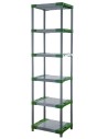 Plastikregal Kunststoffregal Steckregal  Jupiter-6-60 (222x60x46), 6 Böden, GRÜN