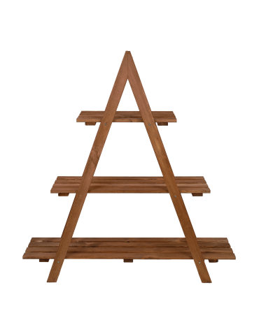 Blumenkasten und Hochbeete - Blumentreppe Pflanzentreppe Etagenregal Blumenregal Gartenregal aus Holz, RP1_107X101X26_R0K1/gebeizt Braun - product 2