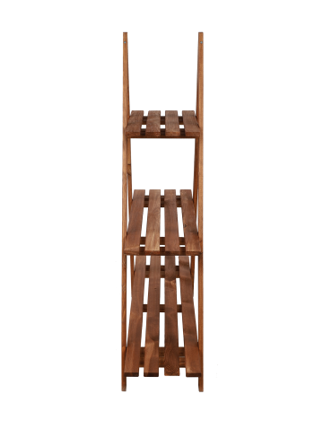 Blumenkasten und Hochbeete - Blumentreppe Pflanzentreppe Etagenregal Blumenregal Gartenregal aus Holz, RP1_107X101X26_R0K1/gebeizt Braun - product 4