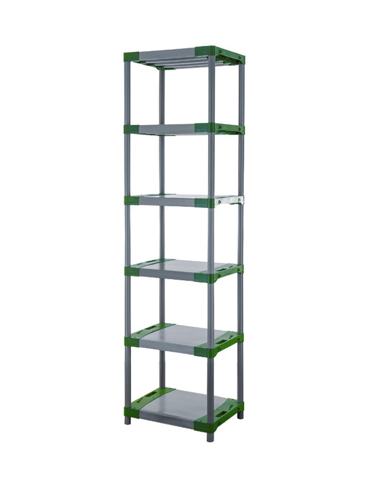 Kellerregale/Garagenregale - Plastikregal Kunststoffregal Steckregal  Jupiter-6-70 (222x70x46), 6 Böden, GRÜN - product new.modo24.de 1