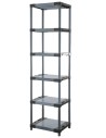 Plastikregal Kunststoffregal Steckregal  Jupiter-6-70 (222x70x46), 6 Böden, GRAU