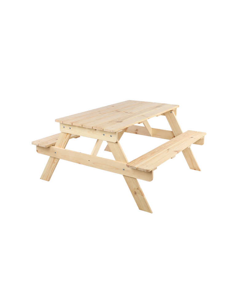 Gartenmöbel und Bänke - Picknicktisch Kindertisch Gartentisch für Kinder, mit Loch für Schirm *, SPD_1100_PAR_N0K1/unbehandelt - product new.modo24.de 1