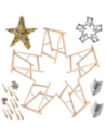 Sägebock Holzbock Klappbock Arbeitsbock DIY Stern - Weihnachtsstern SET | Tapezierbock Montagebock|NATUR |GWZM_180X180X70_NK1