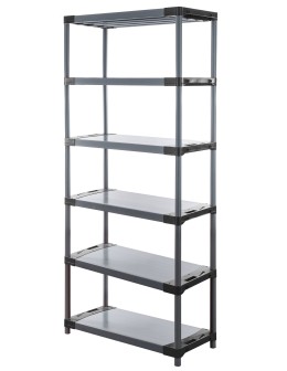 Plastikregal Kunststoffregal Steckregal  Jupiter-6-110 (222x110x46), 6 Böden, GRAU
