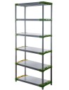 Plastikregal Kunststoffregal Steckregal  Tytan-6-140 (222x140x46), 6 Böden, GRÜN