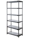 Plastikregal Kunststoffregal Steckregal  Tytan-6-120 (222x120x46), 6 Böden, GRAU