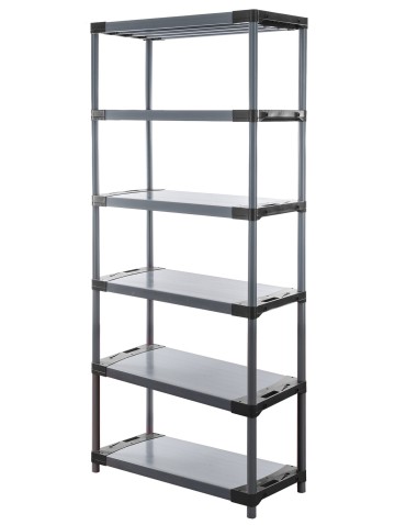 Kellerregale/Garagenregale - Plastikregal Kunststoffregal Steckregal  Tytan-6-100 (222x100x46), 6 Böden, GRAU - product 1