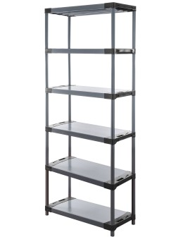Plastikregal Kunststoffregal Steckregal  Tytan-6-80 (222x80x46), 6 Böden, GRAU