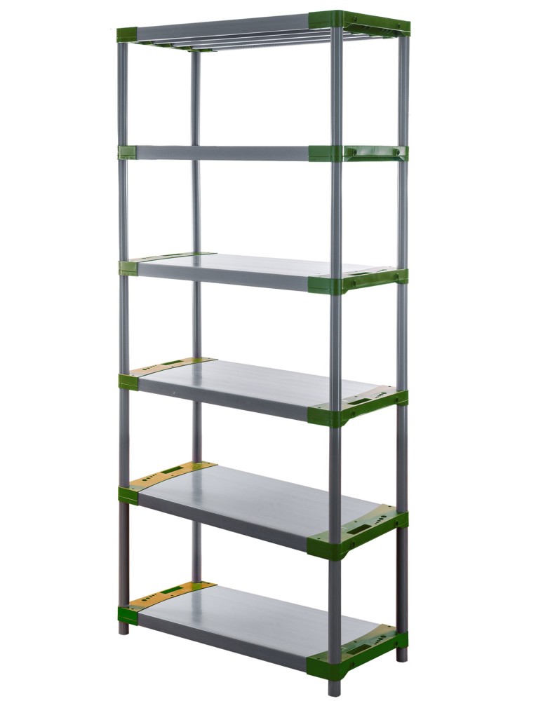 Kellerregale/Garagenregale - Plastikregal Kunststoffregal Steckregal  Tytan-6-80 (222x80x46), 6 Böden, GRÜN - product new.modo24.de 1