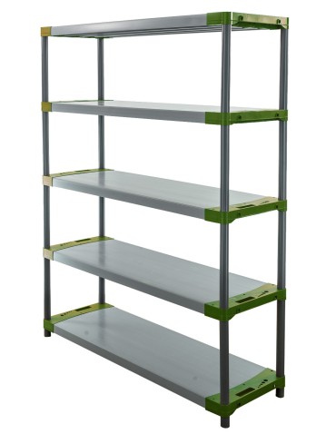 Plastikregal Kunststoffregal Steckregal  Tytan-5-150 (180x150x46), 5 Böden, GRÜN