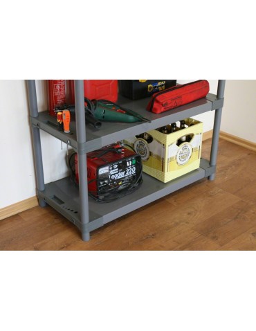 Kellerregale/Garagenregale - Plastikregal Kunststoffregal Steckregal  Tytan-5-130 (180x130x46), 5 Böden, ROT - product 10
