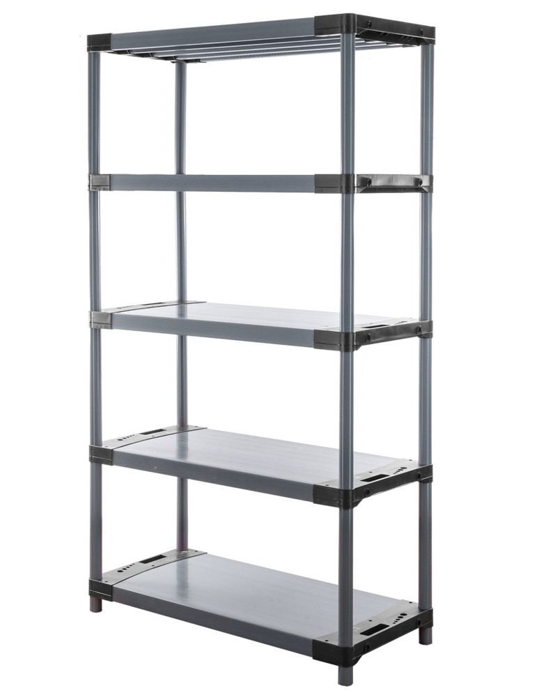 Kellerregale/Garagenregale - Plastikregal Kunststoffregal Steckregal  Tytan-5-120 (180x120x46), 5 Böden, GRAU - product new.modo24.de 1