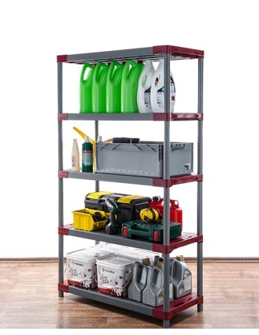 Plastikregal Kunststoffregal Steckregal  Tytan-5-110 (180x110x46), 5 Böden, GRAU - product 2