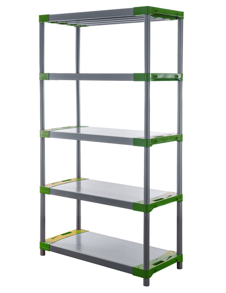 Kellerregale/Garagenregale - Plastikregal Kunststoffregal Steckregal  Tytan-5-100 (180x100x46), 5 Böden, GRÜN - produkt new.modo24.de 1